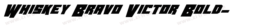 Whiskey Bravo Victor Bold字体转换